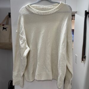 American Eagle white oversized sweater